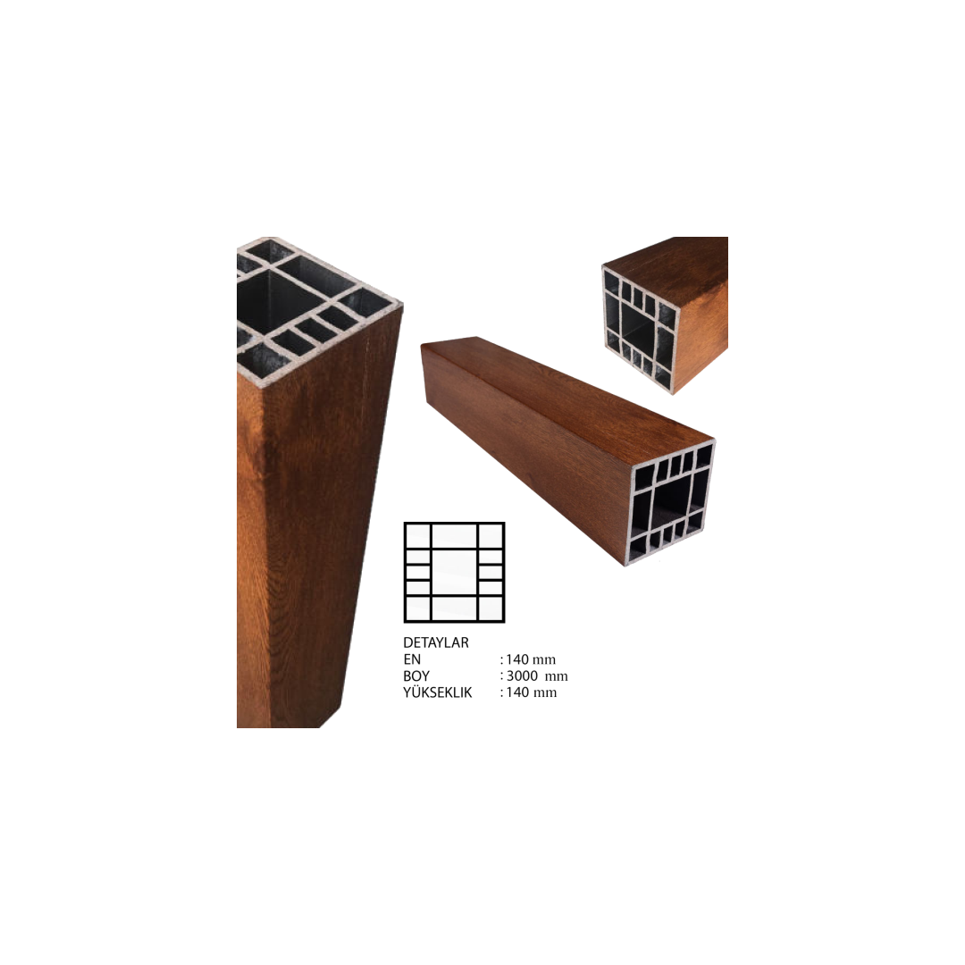 Direk 140×140 140×140 mm boyutundaki direk, pergola, çit veya diğer yapıların destekleyici bir el...